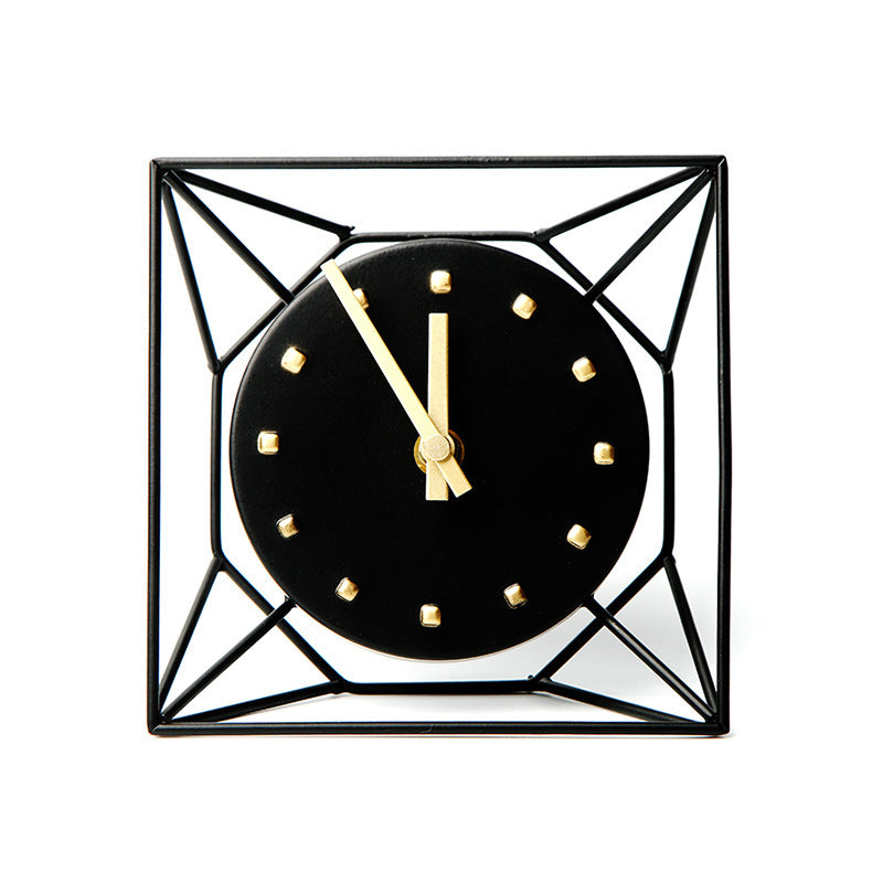 Retro European Iron Table Clock