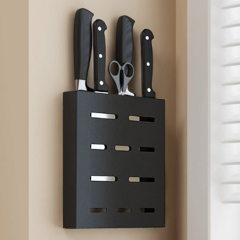 Black Kitchen Organizer Rack – Bowl, Plate & Knife Storage