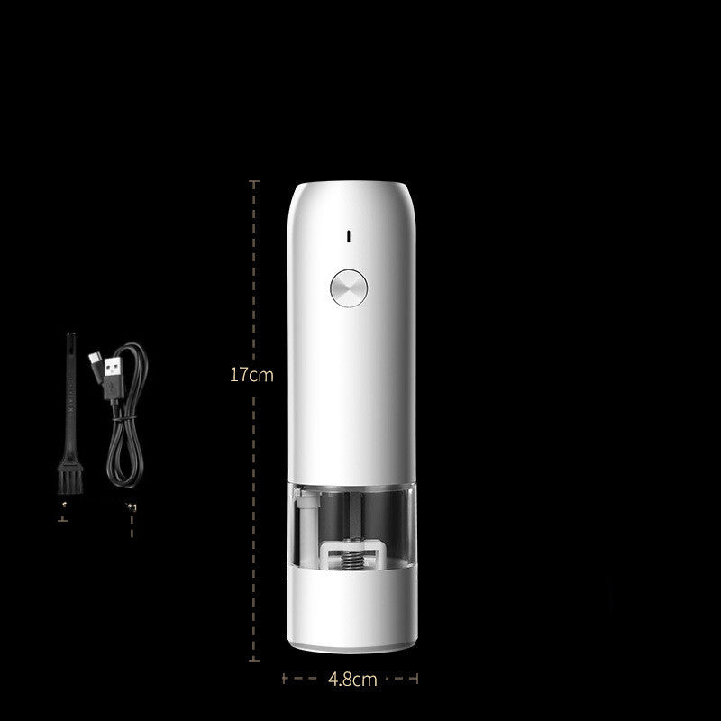 Rechargeable Electric Salt & Pepper Grinder – One-Handed, LED, Adjustable