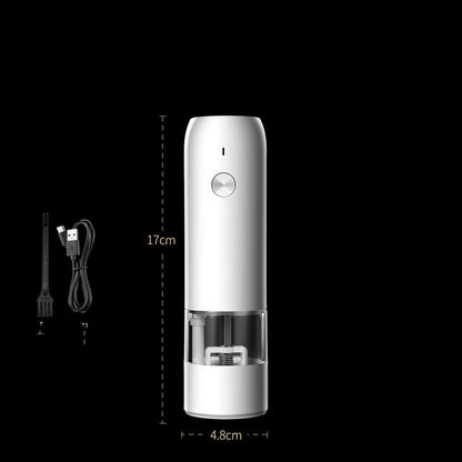 Rechargeable Electric Salt & Pepper Grinder – One-Handed, LED, Adjustable