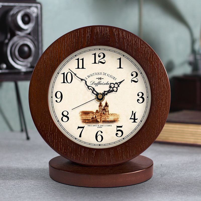 Modern Wooden Silent Table Clock