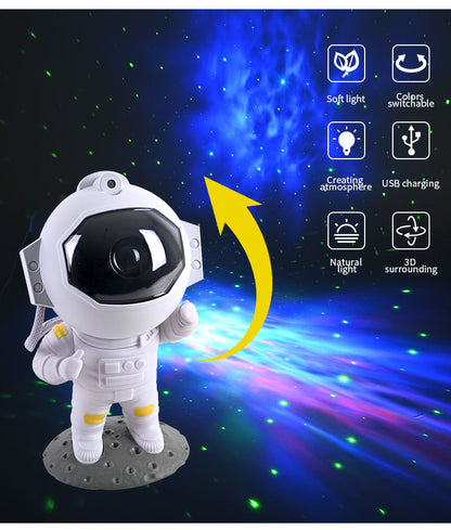 Galaxy Star Projector Night Light – Astronaut Lamp for Bedroom Decor & Gift