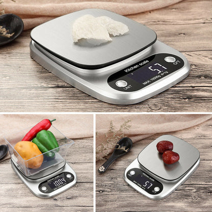 Digital Kitchen Food Scale – 22lbs Stainless Steel, Multifunction