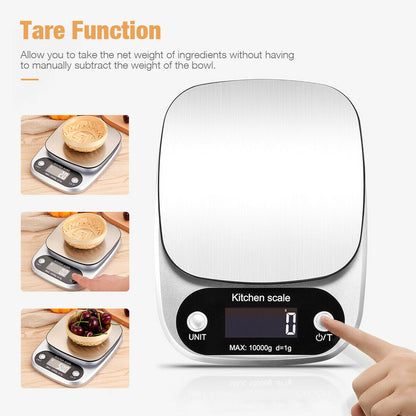 Digital Kitchen Food Scale – 22lbs Stainless Steel, Multifunction