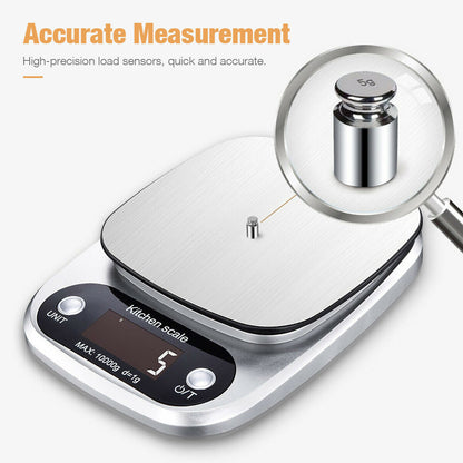 Digital Kitchen Food Scale – 22lbs Stainless Steel, Multifunction