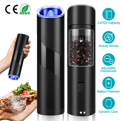 Electric Salt & Pepper Grinder – Automatic, LED, Adjustable