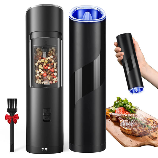 Electric Salt & Pepper Grinder – Automatic, LED, Adjustable