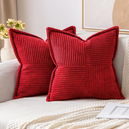 Corduroy Striped Pillow Covers – Soft Decorative Throw