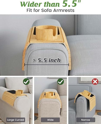 Minimalist Bamboo Sofa Tray