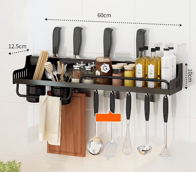 Punch-Free Wall-Mounted Kitchen Rack – Multifunctional Storage