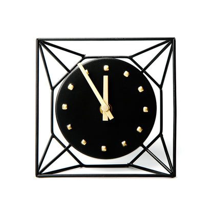 Retro European Iron Table Clock