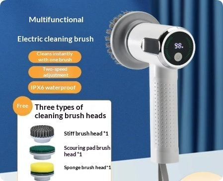 Multifunctional Smart Electric Cleaning Brush – Wireless & Waterproof