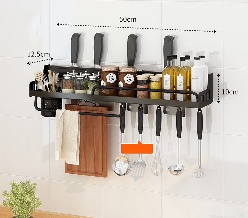 Punch-Free Wall-Mounted Kitchen Rack – Multifunctional Storage