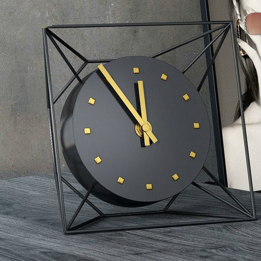 Retro European Iron Table Clock