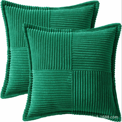 Corduroy Striped Pillow Covers – Soft Decorative Throw