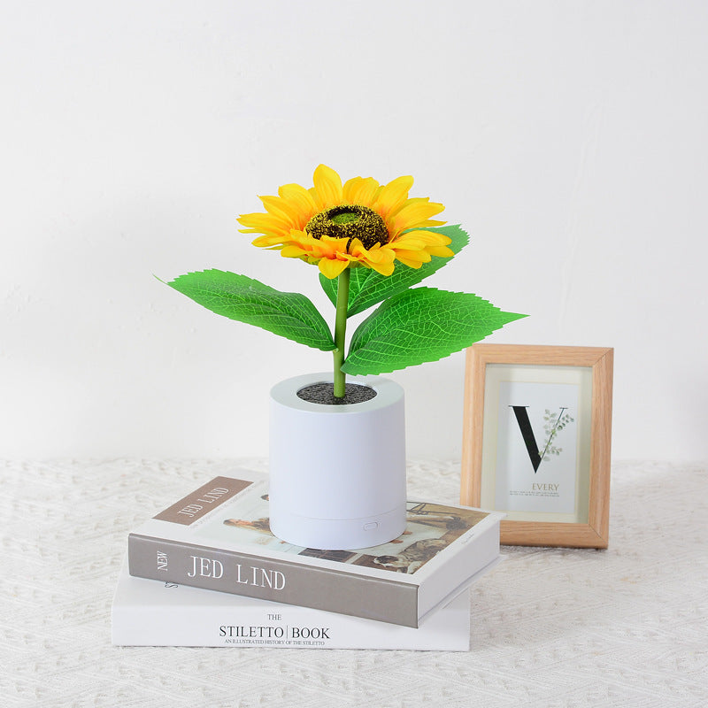 Rechargeable Sunflower LED Night Lamp – Simulation Flower Table Light