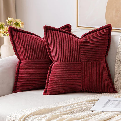 Corduroy Striped Pillow Covers – Soft Decorative Throw