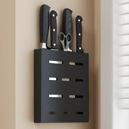 Black Kitchen Organizer Rack – Bowl, Plate & Knife Storage