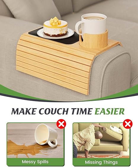 Minimalist Bamboo Sofa Tray