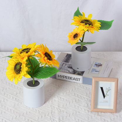 Rechargeable Sunflower LED Night Lamp – Simulation Flower Table Light