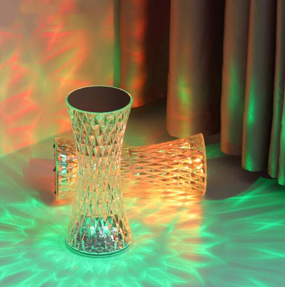 LED Crystal Rechargeable Table Lamp