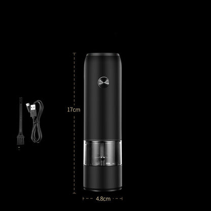 Rechargeable Electric Salt & Pepper Grinder – One-Handed, LED, Adjustable